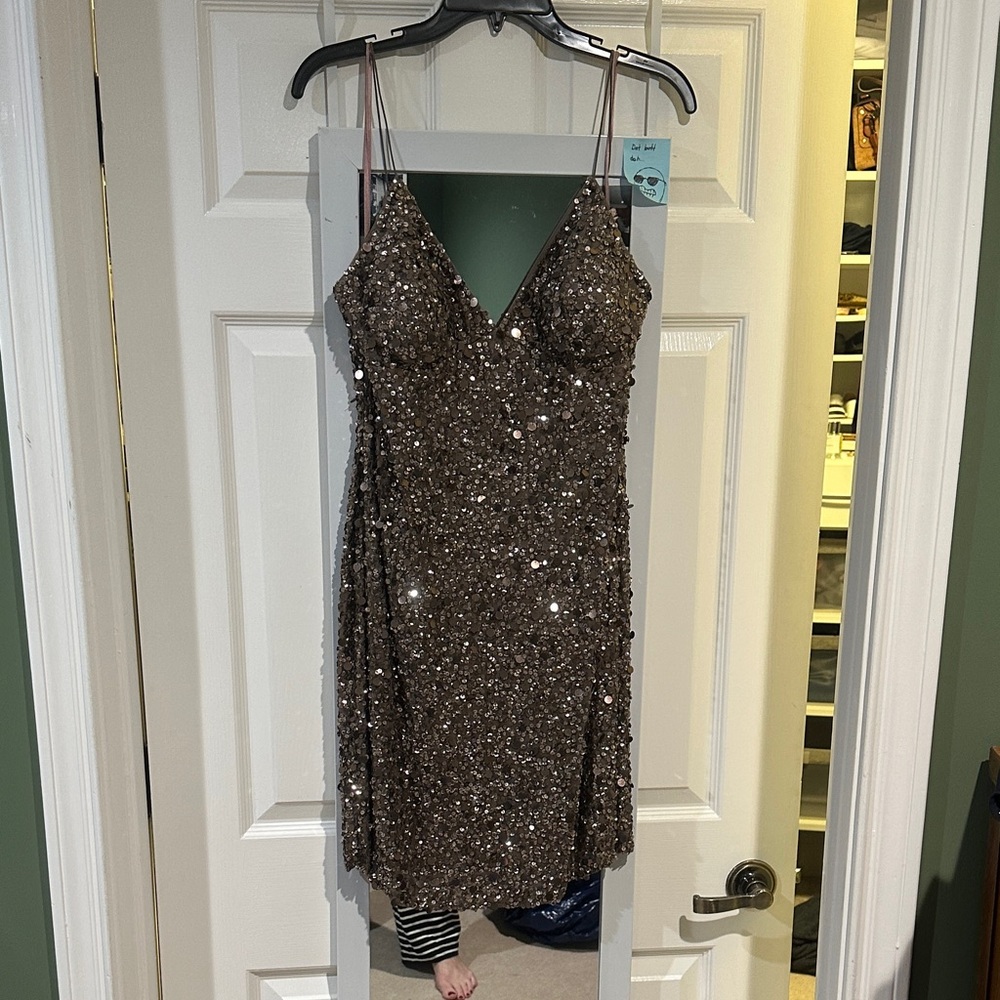 Adrianna Papell Bronze Sequin Mini